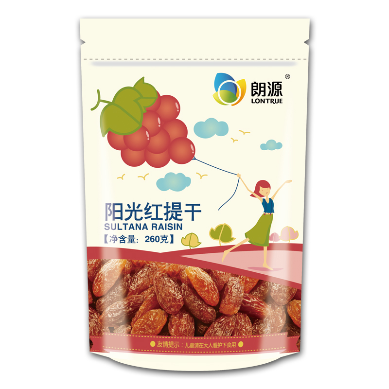 朗源新疆陽光紅綠提干260g袋裝成年孕婦兒童可食干果無核零食
