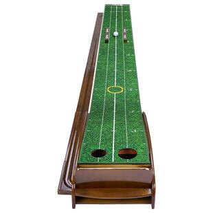 美国PGA 实木室内高尔夫推杆练习器办公室家庭推杆练习毯高端礼品