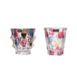 捷克水晶水杯BOHEMIA玻璃洋酒果汁杯子家用轻奢高级感威士忌酒杯