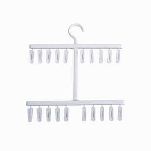 婴儿多夹子衣架袜子帽子口水巾宝宝专用衣柜收纳挂钩家用晾晒衣架