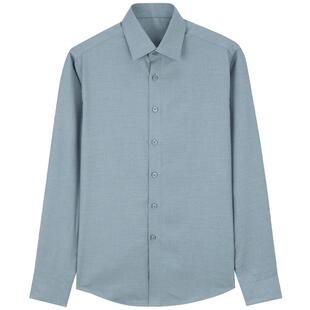 Mind Bridge【莫代尔】男士简约通勤衬衣2026年春纯色长袖衬衫