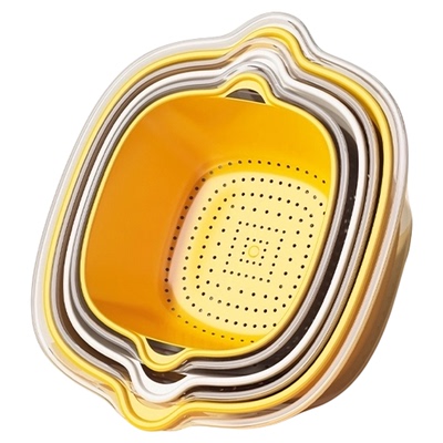 优勤家用塑料双层洗水果盘菜篮子