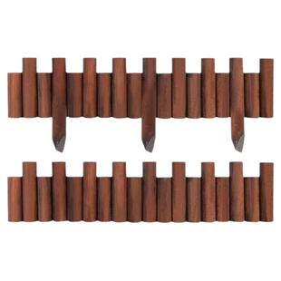 防腐木栅栏花园户外围栏室外花坛实木篱笆护栏室内阳台小木桩装饰