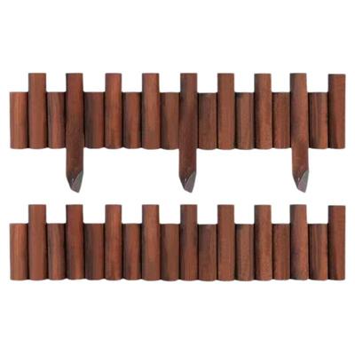 防腐木栅栏花园户外围栏室外花坛实木篱笆护栏室内阳台小木桩装饰