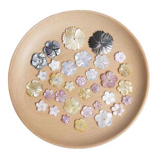 Q天然贝壳花配件碟贝花瓣贝壳片花片手工diy自制项链头饰簪子材料