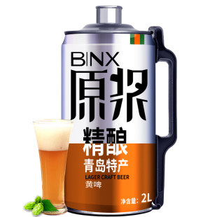 青岛特产精酿原浆2L*6大桶装扎啤全麦精酿黄啤白啤熟啤酒厂家直供