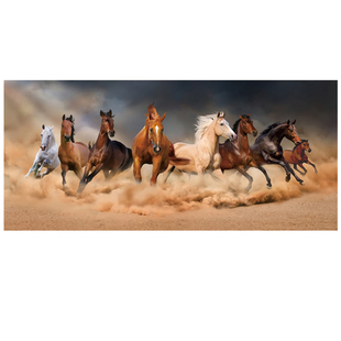 钻石画2026新款马到成功八骏图十字绣客厅砖石绣满钻贴钻画砖石画