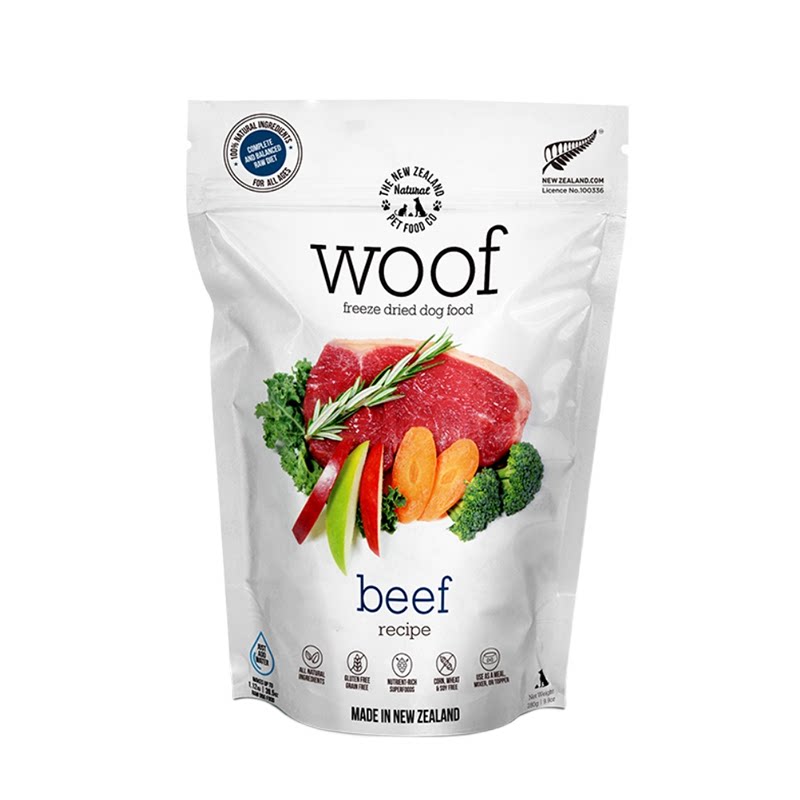 【旺财】新西兰进口Woof主食冻干生骨肉狗粮负鼠牛肉鹿肉成幼犬粮