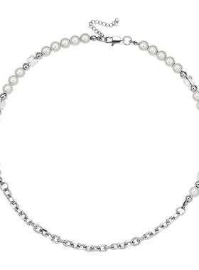 珍珠项链男冷淡风高级感百搭钛钢