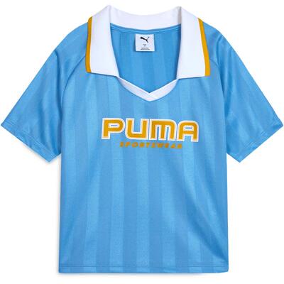 美式复古条纹短袖Polo衫PUMA彪马