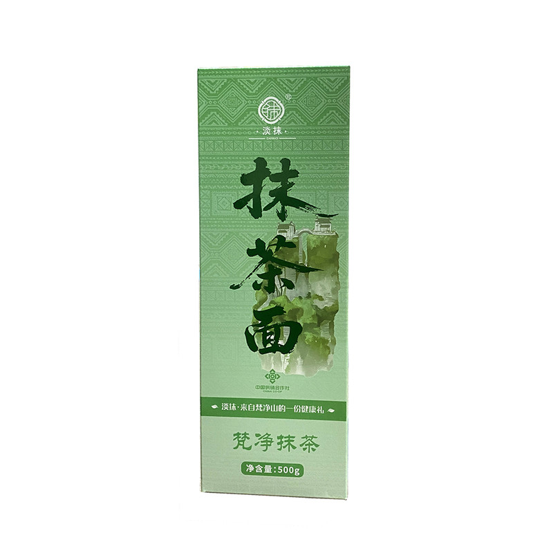 淡抹抹茶面粗粮面条500g盒装