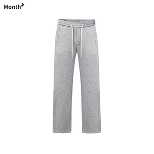 CHAN MONTH美式潮牌卫裤男直筒宽松春秋重磅垂感休闲运动百搭长裤