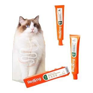 红狗0糖化毛膏猫咪专用去毛球玻璃胃肥胖猫专用营养化毛球片75g