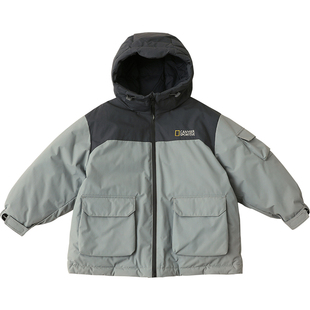 儿童羽绒服中长款拼接2025冬季新款男童羽绒服女童加厚外套C4867