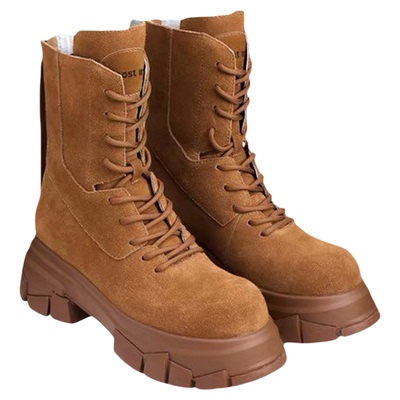 LOST IN ECHO 设计师 25秋冬新品 碎石底圆头绑带马丁靴 SOLSOL