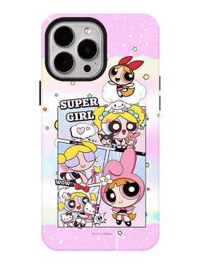 三丽鸥小女警适用苹果17promax手机壳iphone16pro菲林磁吸支架个性华为P80小米15小众vivo防摔保护壳oppo卡通