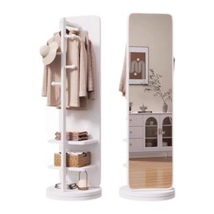 全身镜落地镜家用衣帽架一体穿衣镜可旋转移动女生卧室大试衣镜子