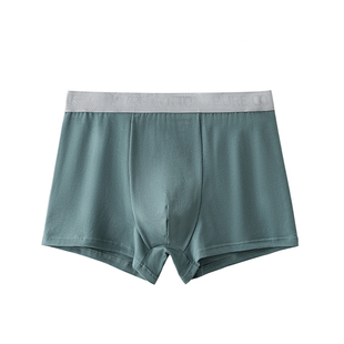 2025新款三条装纯棉内裤男士平角裤中腰四角裤男生短裤衩运动透气