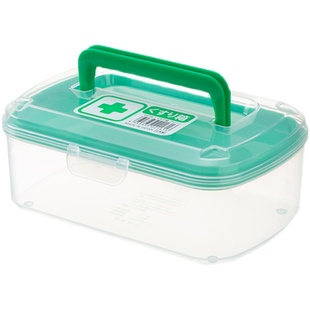 NAKAYA日本进口医药箱家用小药箱便携多功能塑料药品收纳盒急救箱