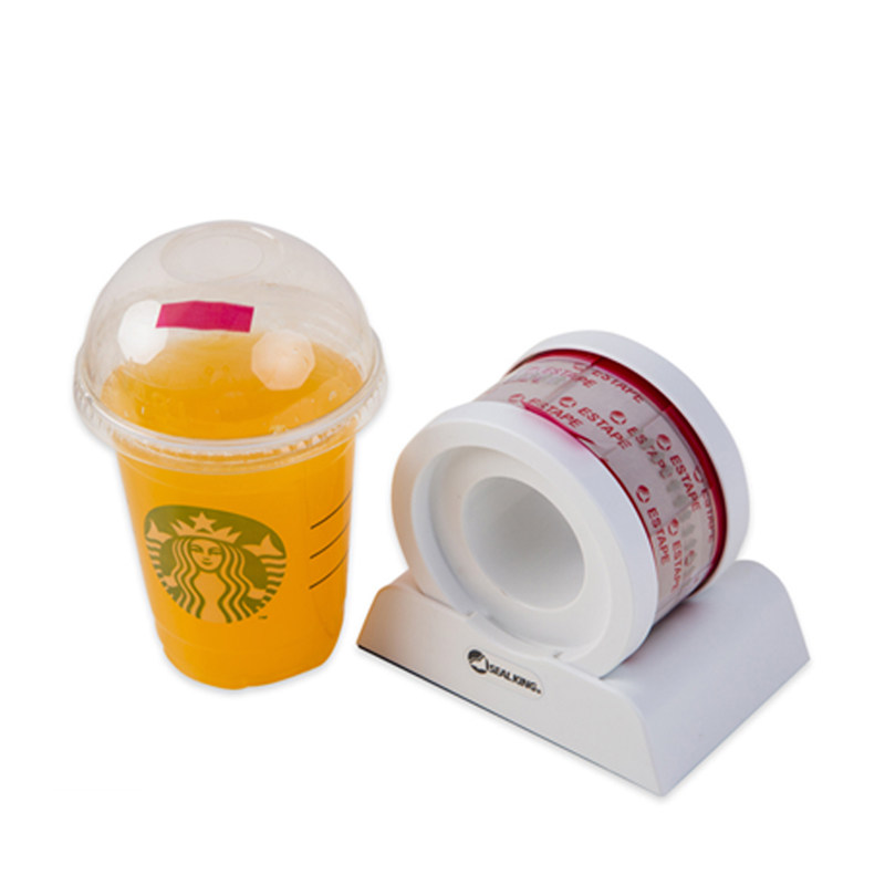 易撕贴饮料封口贴纸杯胶带咖啡奶茶盖封口帖果汁食品级红色外带