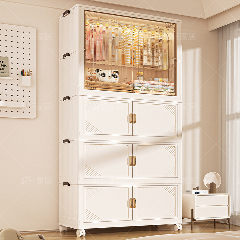 卧室家用衣柜儿童衣服收纳柜宝宝小衣橱简易组装小婴儿衣柜储物柜