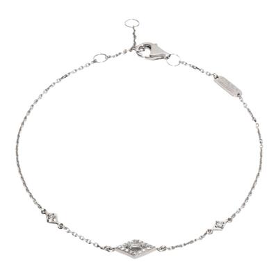 【6期免息】DJULA茱蕊 摩登系列18K金镶钻玫瑰金白金手链珠宝