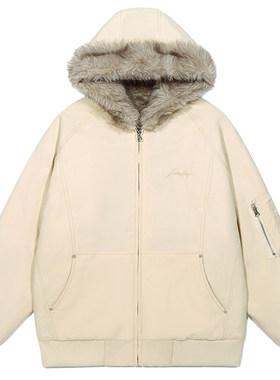 GUUKA仿貂毛座山雕棉服