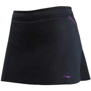 李宁运动裙裤短裙女式羽毛球裤裙乒乓球半身裙秋冬网球裙子防走光