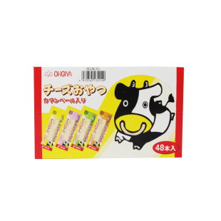 日本进口扇屋OHGIYA鳕鱼肠宝宝儿童鳕鱼条芝士钙奶酪条零食盒48根