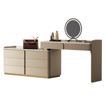 大理石梳妆台斗柜一体卧室化妆桌
