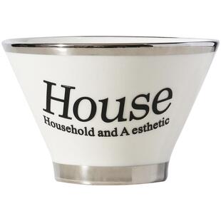 新款家用甜品碗轻奢陶瓷镀银餐具斗笠碗饭碗沙拉碗精致情侣碗面碗