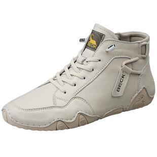 公羊男鞋2026春季新款男士休闲皮鞋男款冬季真皮加绒保暖棉鞋男