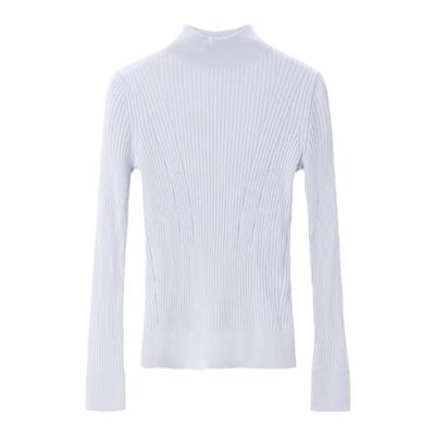 可机洗羊毛长袖针织衫OVV半高领