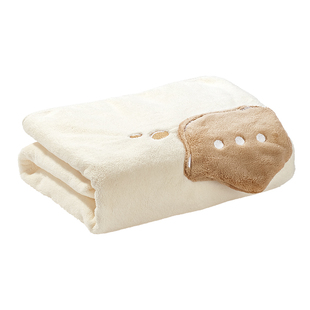 英氏婴儿浴巾A类纯棉宝宝新生儿童浴巾超软吸水带帽斗篷秋冬浴袍