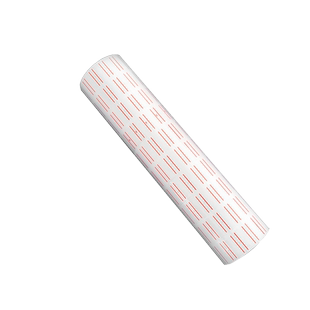 价格标签打码纸卷超市商品价钱标签打码机标价纸墨轮白色红色贴纸彩色标价纸单排自粘可手写双排打价纸批发