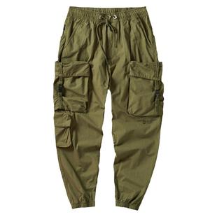 军事风休闲户外工装速干裤男女同款潮流宽松束脚轻便Jogger九分裤