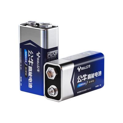 公牛9v电池方块电池方形叠层遥控器无线话筒万用表9号干电池表烟雾报警器九伏碳性非充电9V正品f22型方块电池