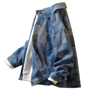 童装男童春装外套2026新款大童酷帅牛仔上衣服男孩春秋款儿童衬衫