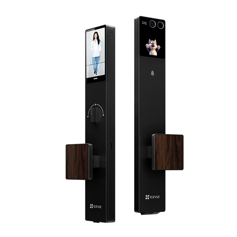 萤石Y5000FVX人脸AI智能锁3D视频双摄全自动可视对讲电子密码锁