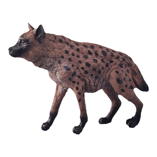 童德仿真动物玩具斑鬣狗模型野生褐鬣狗土狼儿童认知摆件