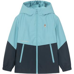 暇步士童装儿童三防外套男女童春秋装新款大童连帽户外服拼色风衣