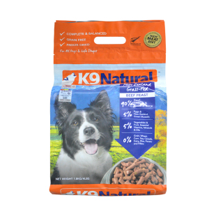 舌尖上的K9 Natural 狗狗体态均衡美毛亮毛柴犬牛肉冻干狗粮500g
