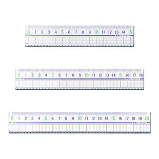 晨光透明直尺子带波浪线直尺小学生专用格尺多功能15/18/20cm多规格儿童一年级简约塑料尺绘图测量办公刻度尺