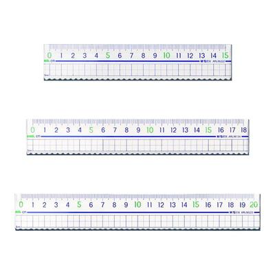 晨光大数字直尺透明学生用带波浪