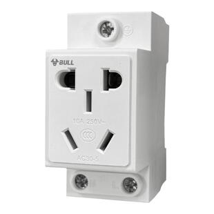 公牛AC30模数化插座DZ47X五孔10三插16A二孔导轨式配电箱轨道插座