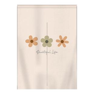 门帘隔断帘卧室房间家用隐私遮挡帘厨房卫生间厕所免打孔半帘挂帘