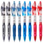 晨光gp1008按动中性笔蓝色小学生专用蓝笔初中生红黑笔芯三色子弹头速干顺滑考试按压式圆珠笔签字笔水笔正品