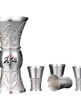 纯锡英雄分酒器三件套