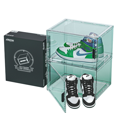 aj鞋盒收纳盒透明球鞋双磁吸