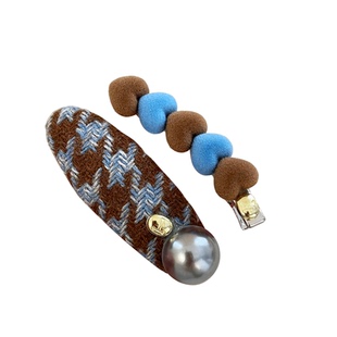 高级感咖色发夹女2025新款高端刘海碎发夹子边夹侧边一字发卡头饰